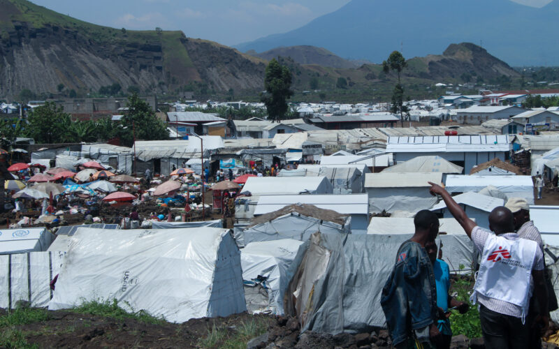 Une vue d'un des camps des déplacés prêt de Goma